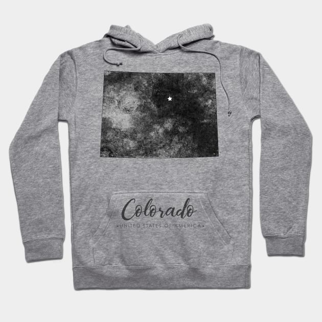 Colorado state map Hoodie by StudioGrafiikka